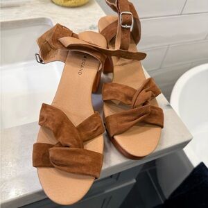 Lucky Brand Brown Suede Sandals